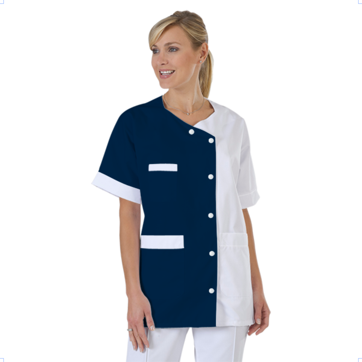 blouse-infirmiere-personnalise-col-trapeze acheté - par Noisel - le 12-05-2021