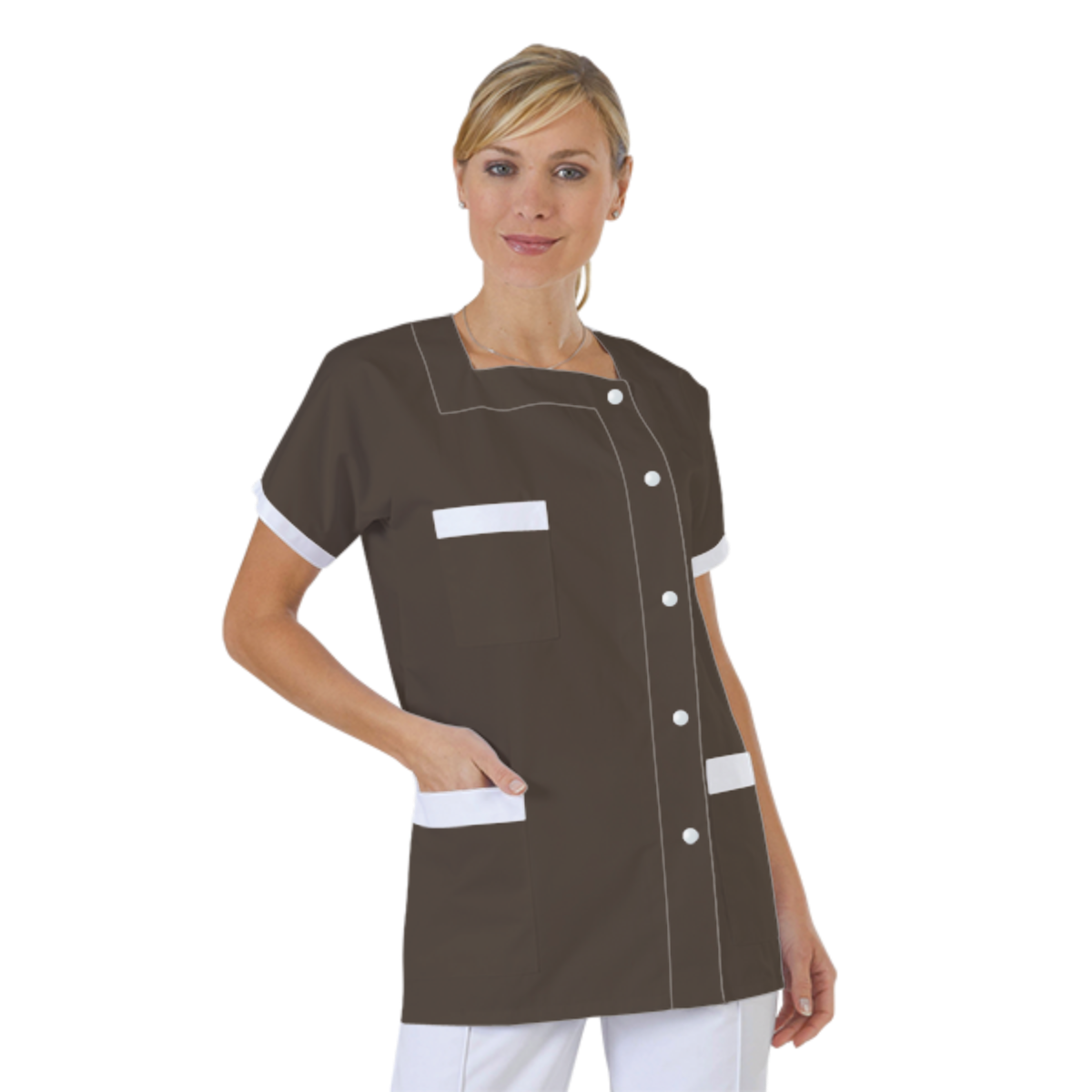 blouse-medicale-col-carre-a-personnaliser acheté - par Charlene - le 04-03-2021
