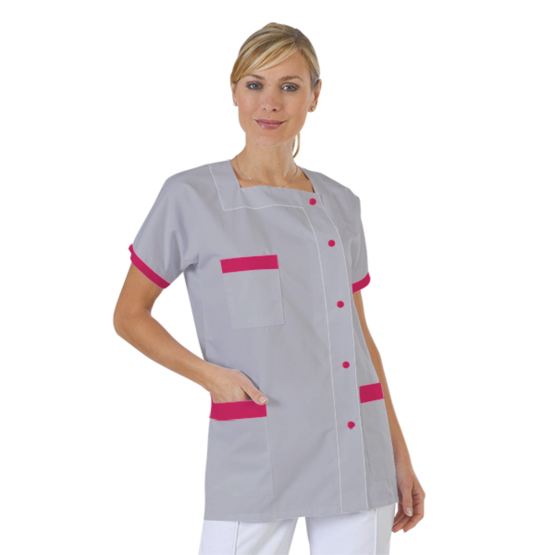 blouse-medicale-col-carre-a-personnaliser acheté - par Agathe - le 10-09-2018