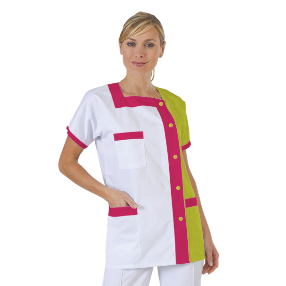 blouse-medicale-col-carre-a-personnaliser acheté - par Cayol - le 30-03-2018