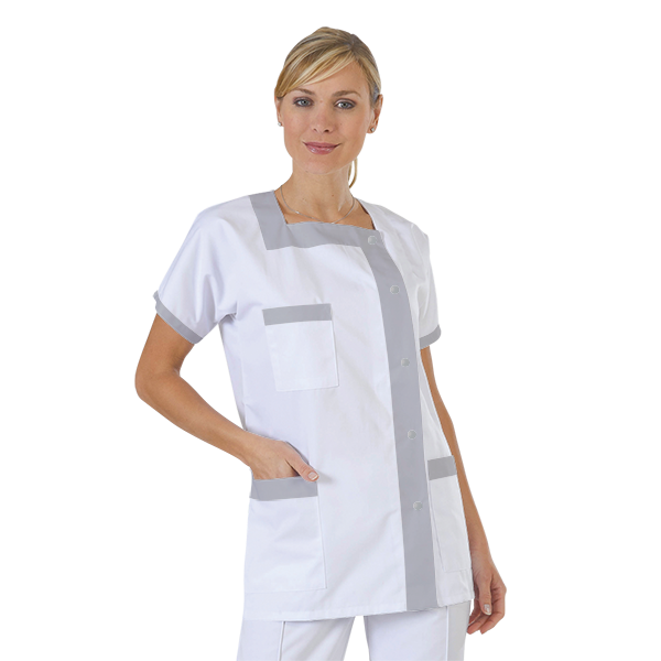 blouse-medicale-col-carre-a-personnaliser acheté - par Hayatte - le 11-10-2022