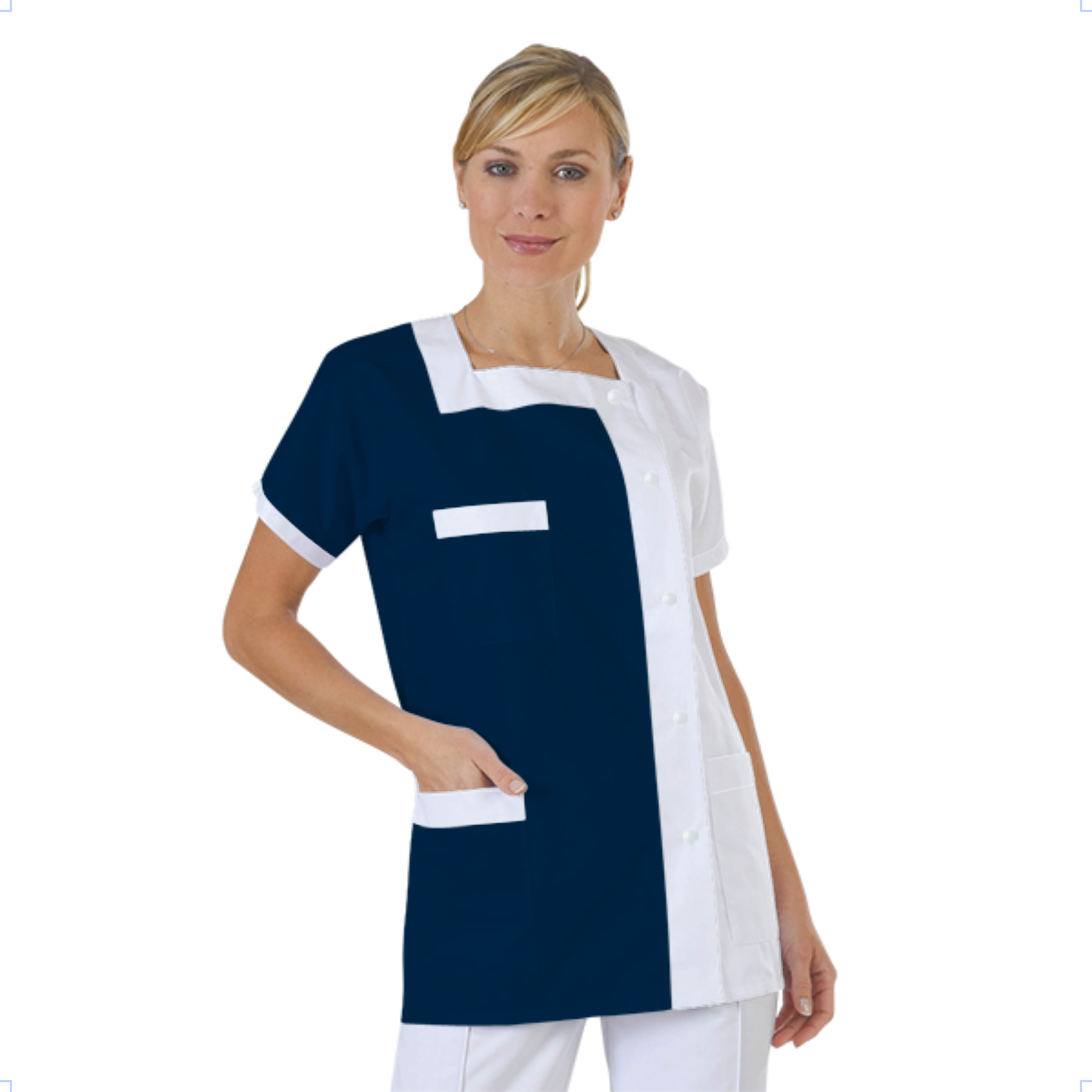 blouse-medicale-col-carre-a-personnaliser acheté - par myriam - le 28-12-2023