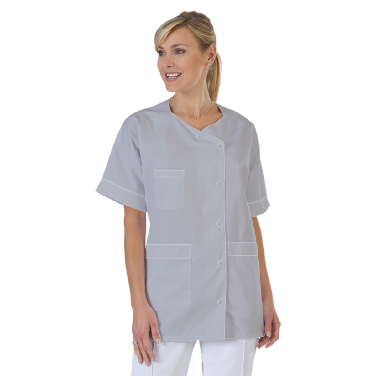 blouse-infirmiere-personnalise-col-trapeze acheté - par Virginie  - le 11-09-2021