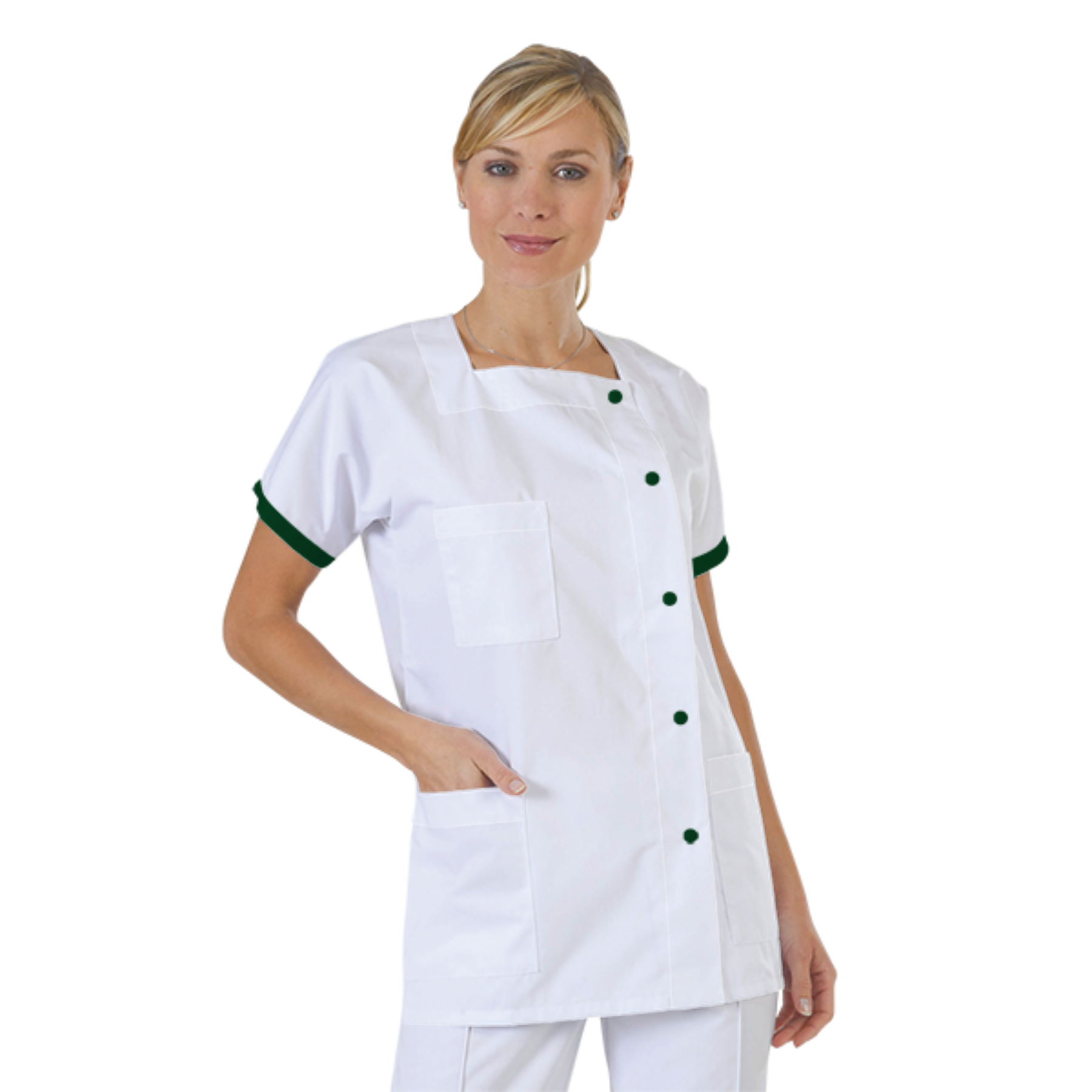 blouse-medicale-col-carre-a-personnaliser acheté - par Btissem - le 22-08-2019