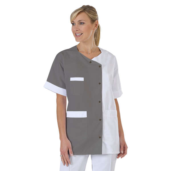 blouse-infirmiere-personnalise-col-trapeze acheté - par Magali - le 23-01-2023