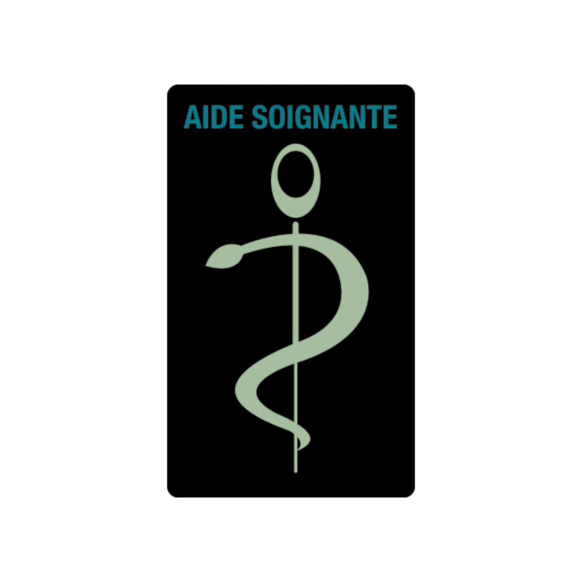 Caducée aide soignante personnalisable