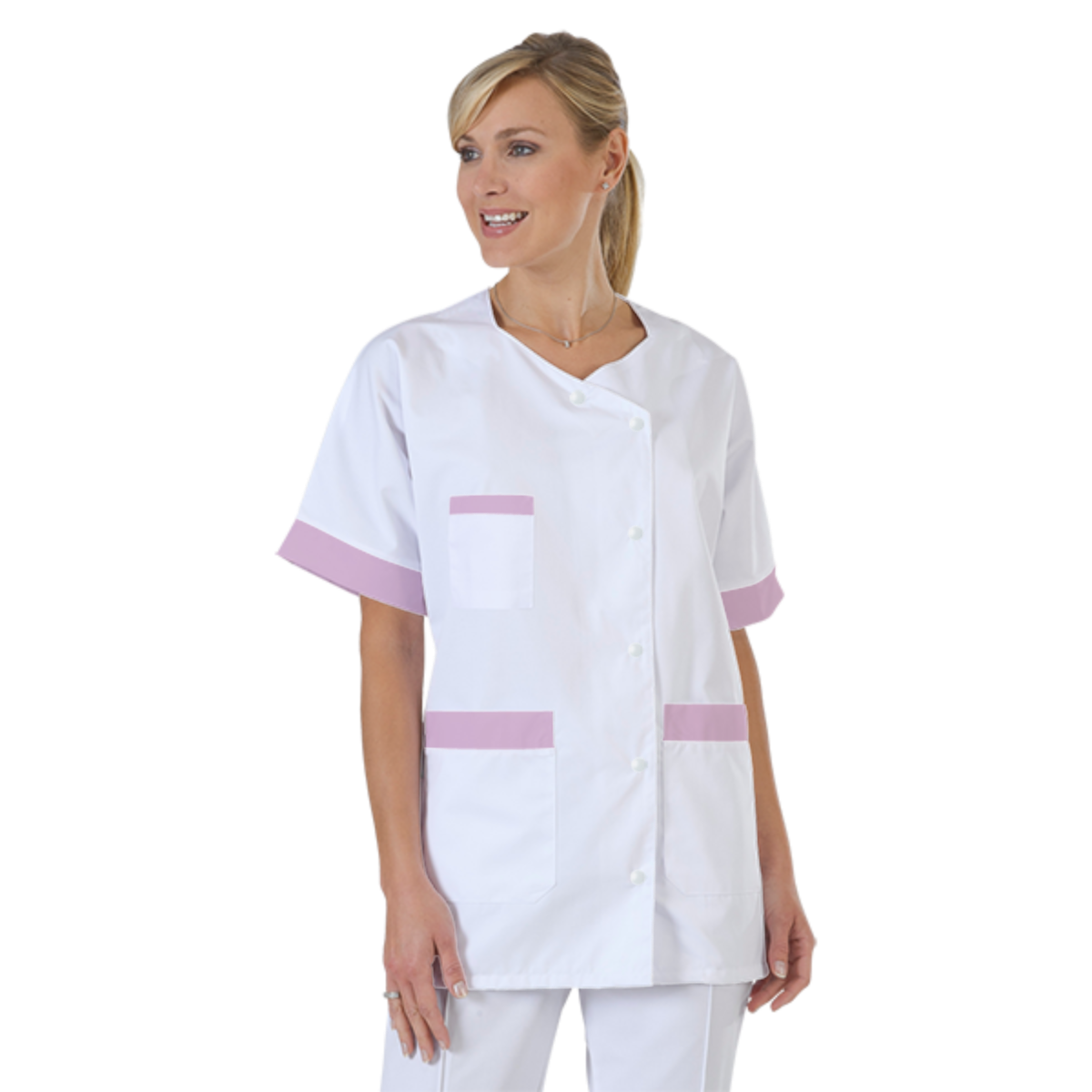 blouse-infirmiere-personnalise-col-trapeze acheté - par Guerin - le 10-07-2025
