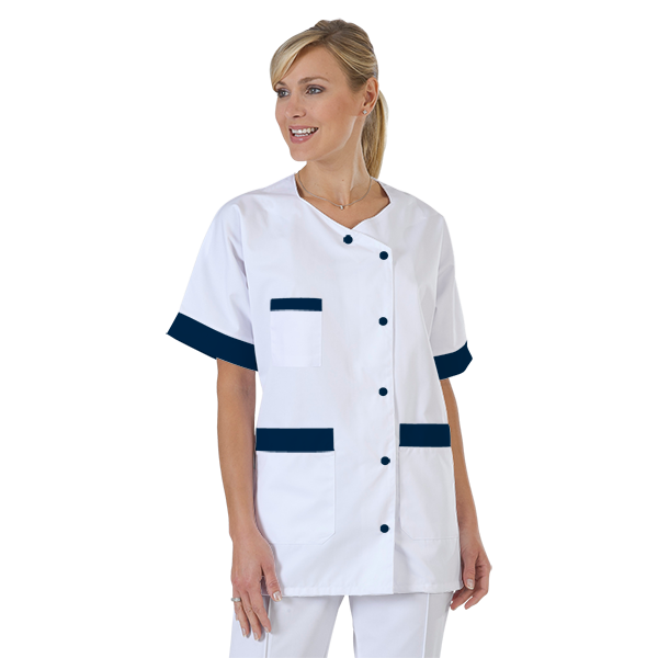 blouse-infirmiere-personnalise-col-trapeze acheté - par Maud - le 14-11-2021