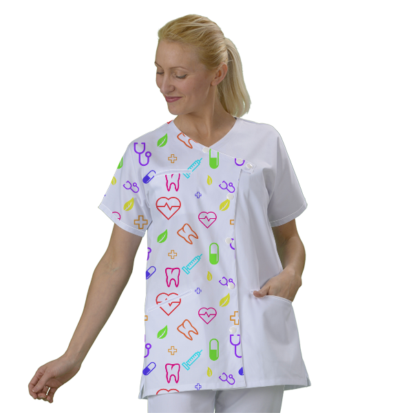 blouse-medicale-courte-personnalisable acheté - par Catherine - le 12-01-2022