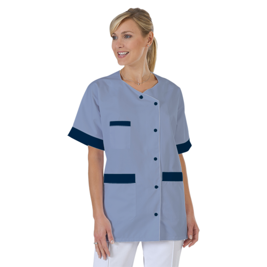 blouse-infirmiere-personnalise-col-trapeze acheté - par Gloria - le 04-02-2021