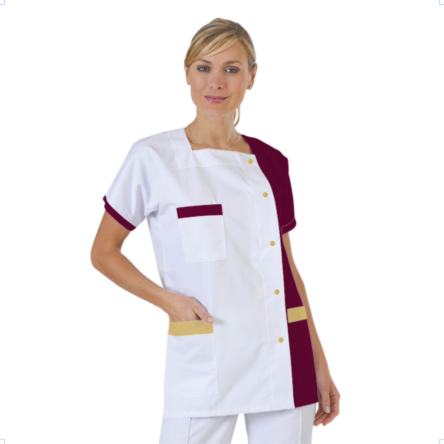 blouse-medicale-col-carre-a-personnaliser acheté - par Lecomte  - le 18-09-2026