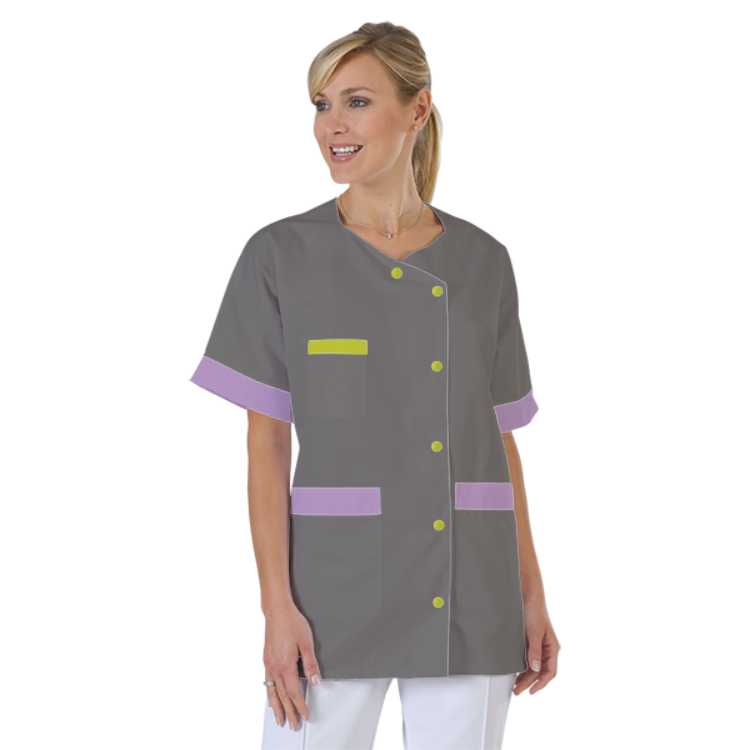 blouse-infirmiere-personnalise-col-trapeze acheté - par Martine - le 25-03-2017