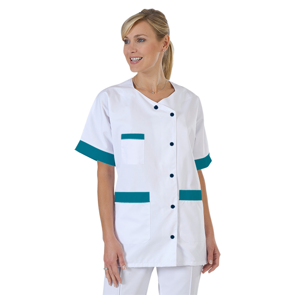blouse-infirmiere-personnalise-col-trapeze acheté - par Severine - le 19-05-2021