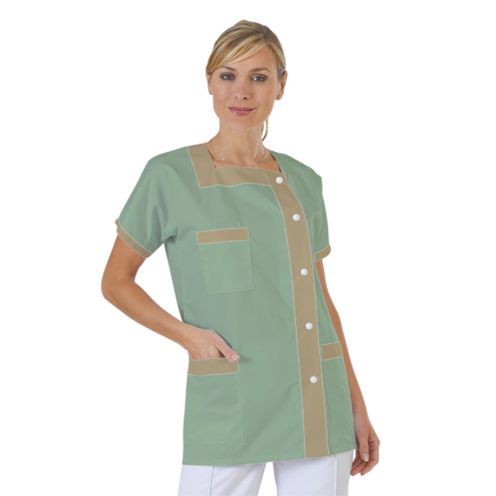 blouse-medicale-col-carre-a-personnaliser acheté - par Damien - le 07-07-2023