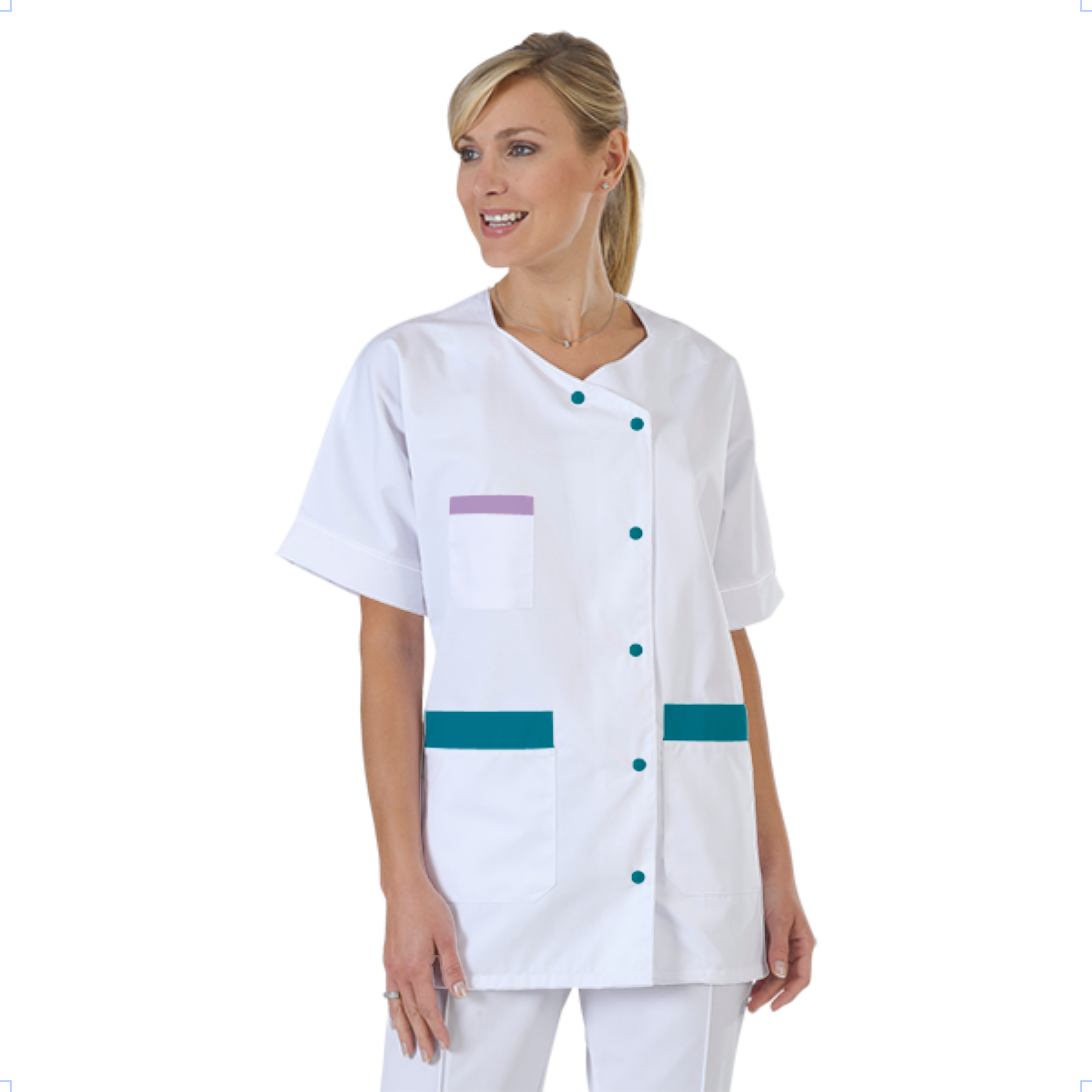 blouse-infirmiere-personnalise-col-trapeze acheté - par Anthony - le 17-04-2024