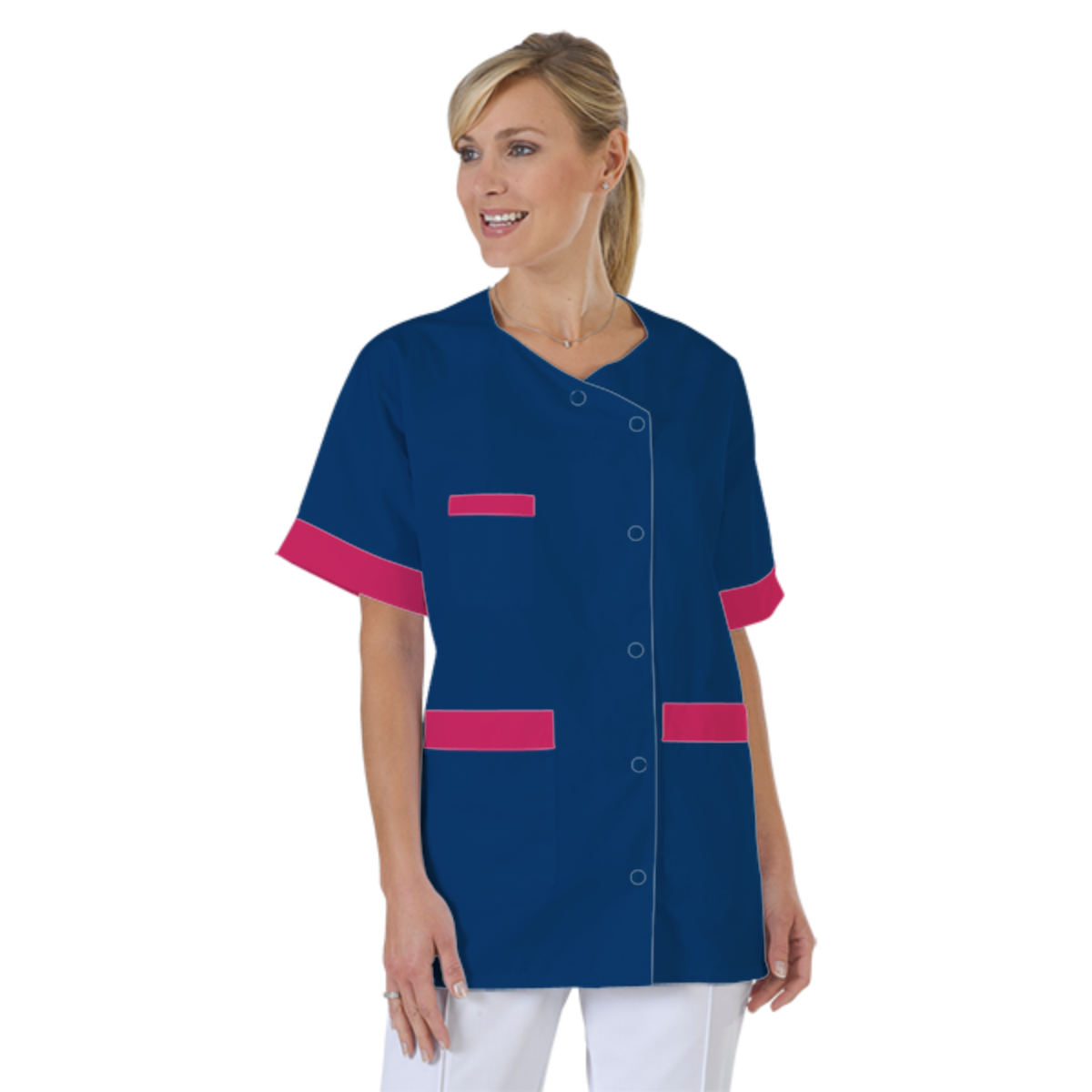 blouse-infirmiere-personnalise-col-trapeze acheté - par Marjorie  - le 02-01-2023