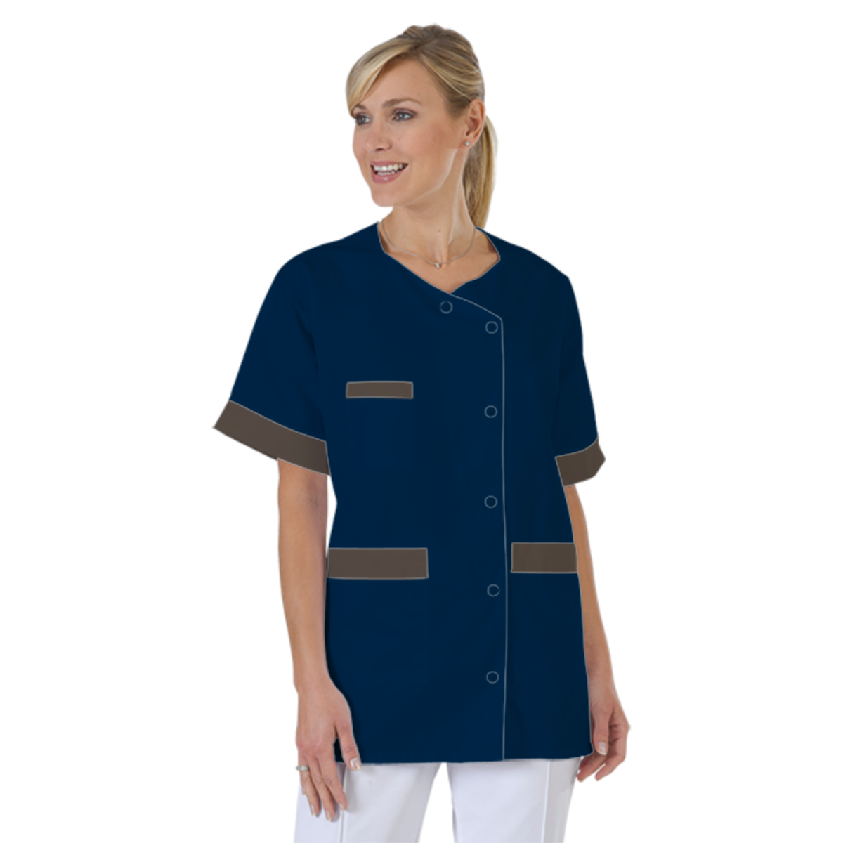 blouse-infirmiere-personnalise-col-trapeze acheté - par Emeline - le 04-07-2020