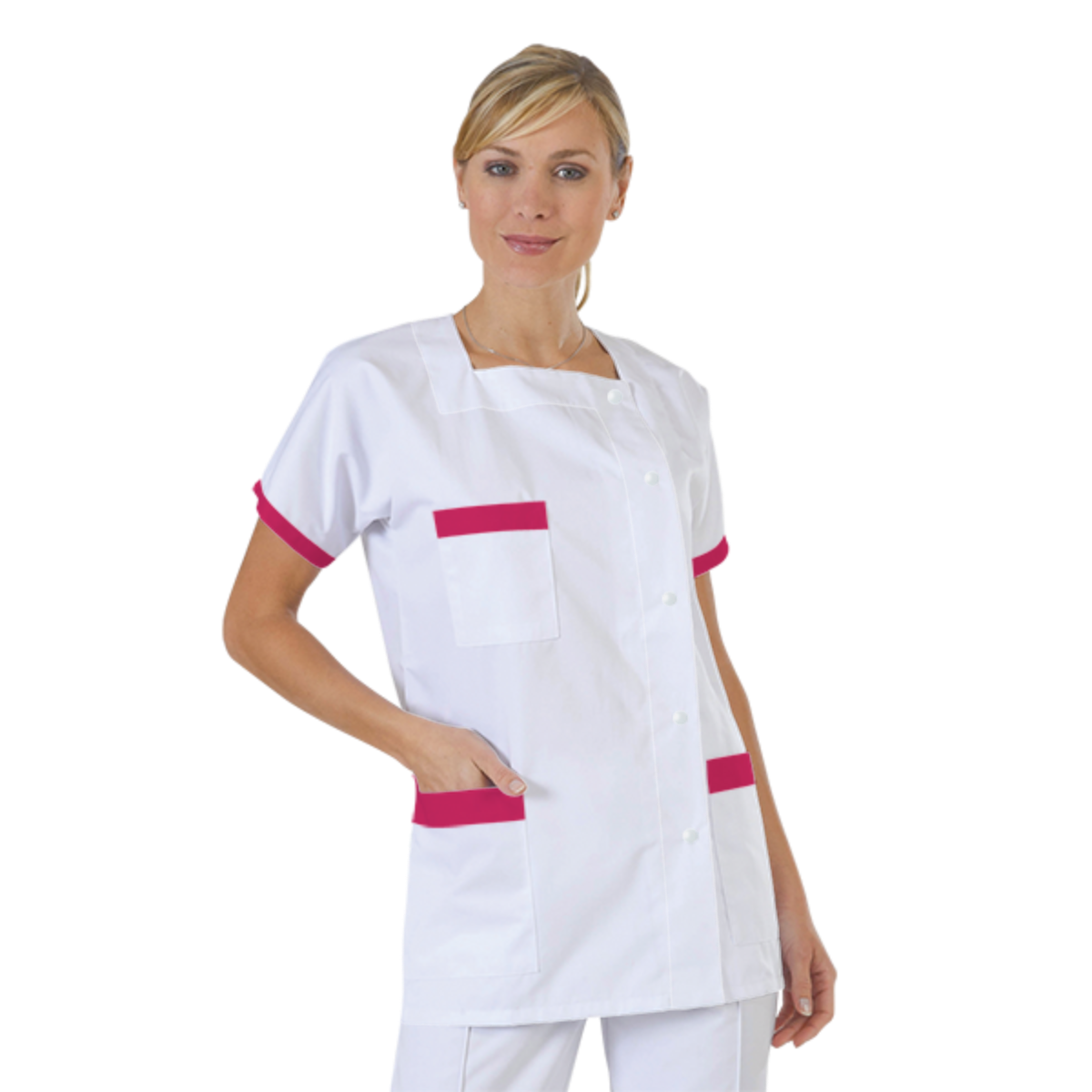 blouse-medicale-col-carre-a-personnaliser acheté - par Adela - le 12-04-2018