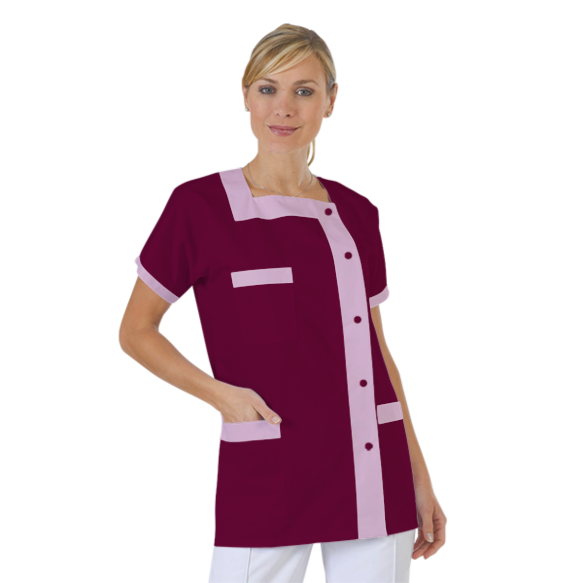 blouse-medicale-col-carre-a-personnaliser acheté - par Séverine  - le 19-02-2017