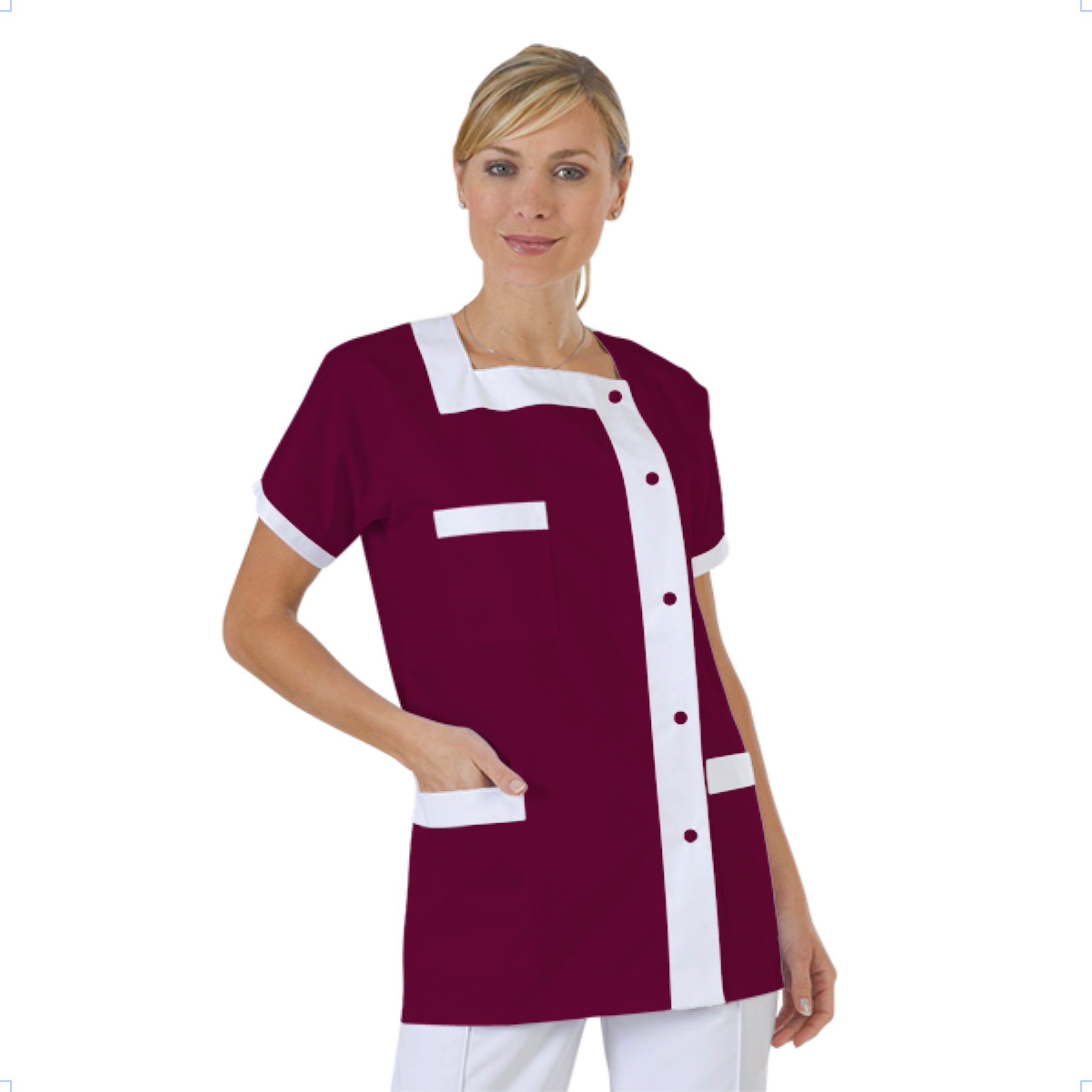 blouse-medicale-col-carre-a-personnaliser acheté - par Orlane - le 29-10-2020