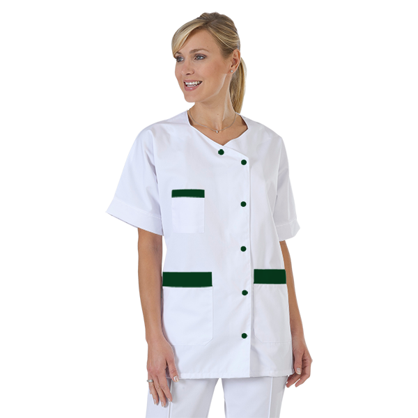 blouse-infirmiere-personnalise-col-trapeze acheté - par Sebastien - le 20-04-2022
