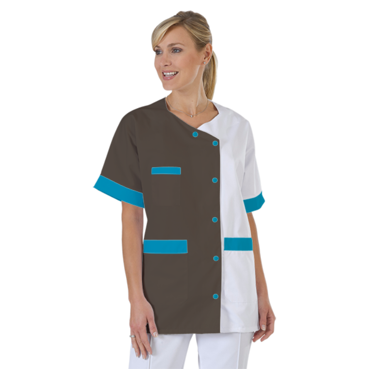 blouse-infirmiere-personnalise-col-trapeze acheté - par Nolwenn - le 05-11-2017