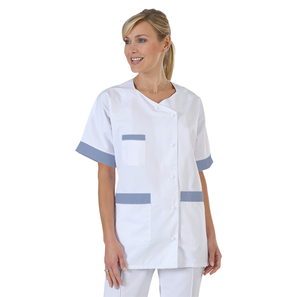 blouse-infirmiere-personnalise-col-trapeze acheté - par laurence - le 26-09-2016