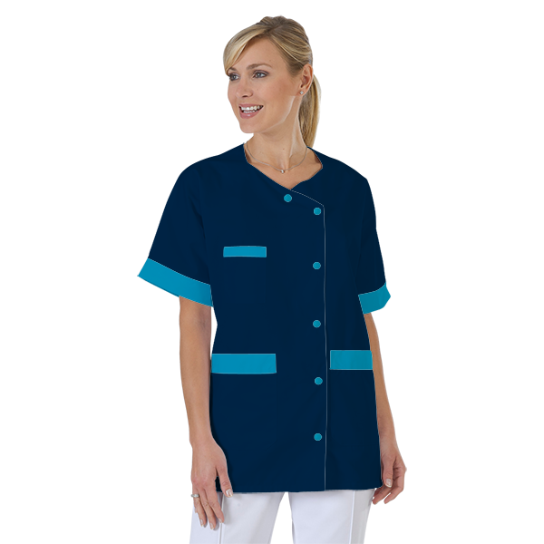 blouse-infirmiere-personnalise-col-trapeze acheté - par Aurelie - le 19-07-2023