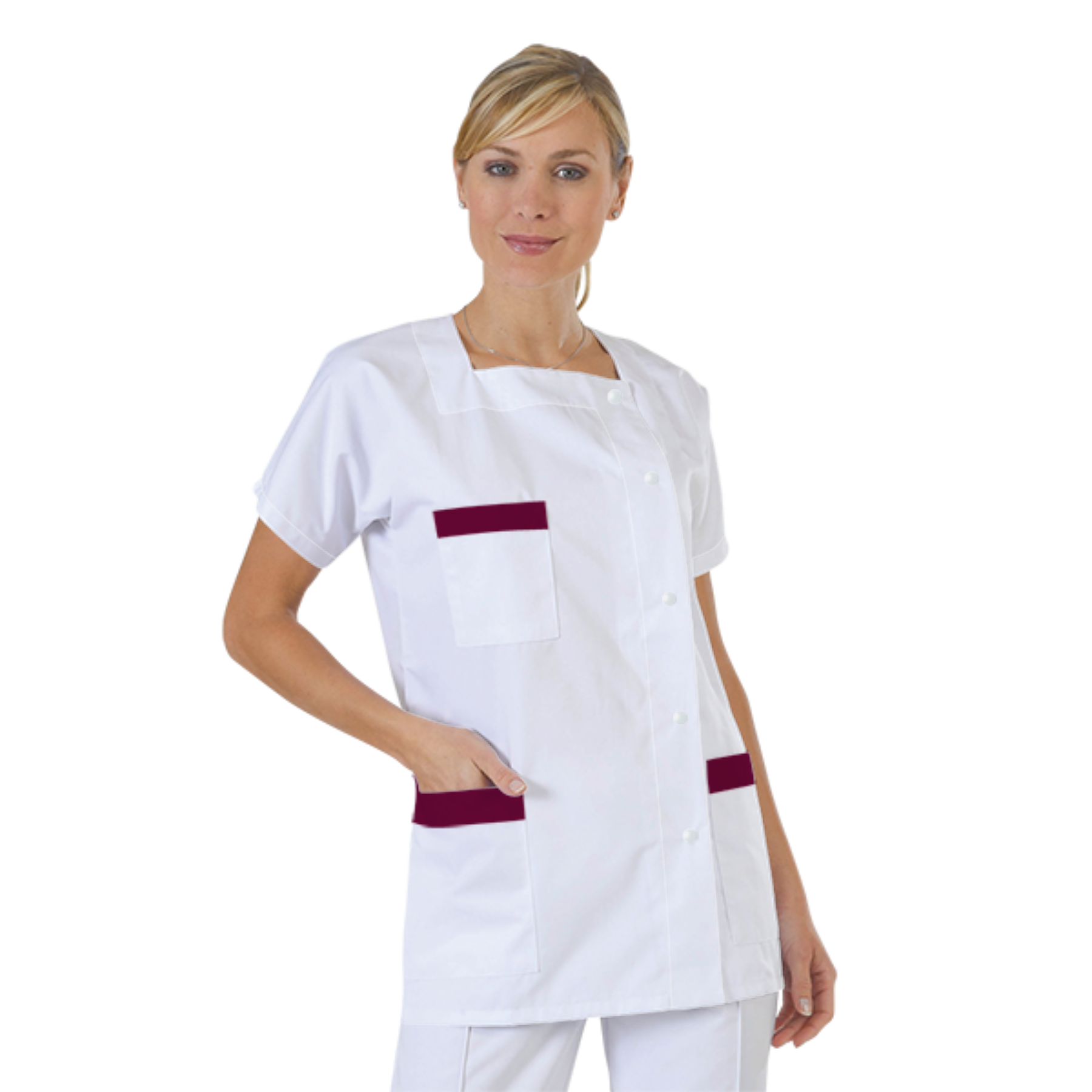 blouse-medicale-col-carre-a-personnaliser acheté - par Laura - le 27-05-2019