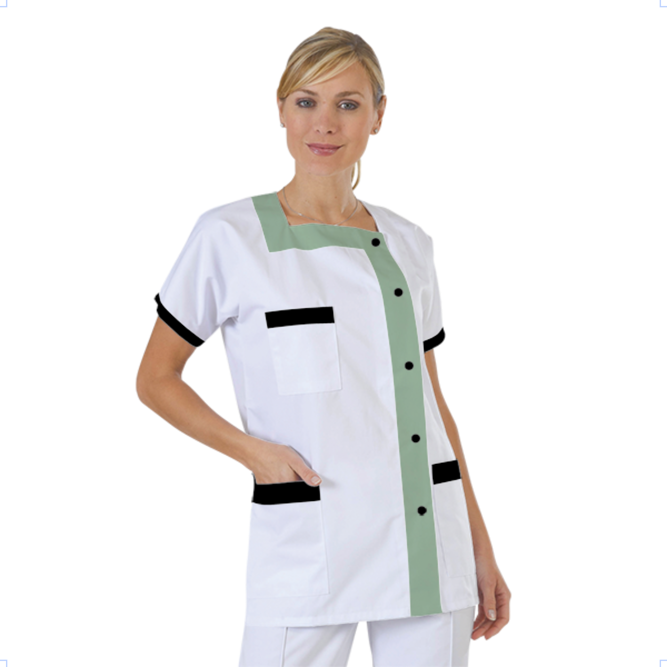 blouse-medicale-col-carre-a-personnaliser acheté - par Manon - le 29-10-2019