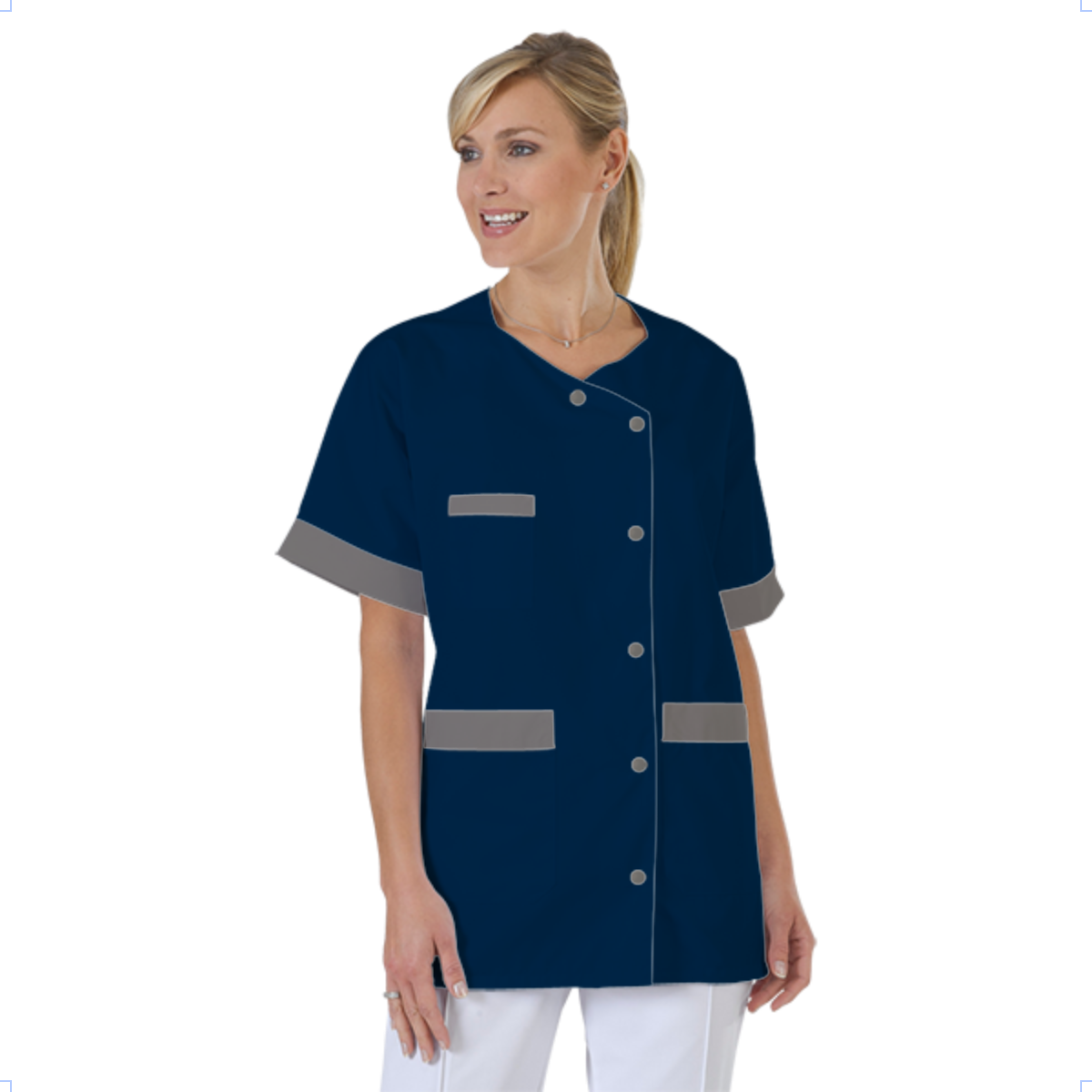 blouse-infirmiere-personnalise-col-trapeze acheté - par Perrine - le 01-12-2021