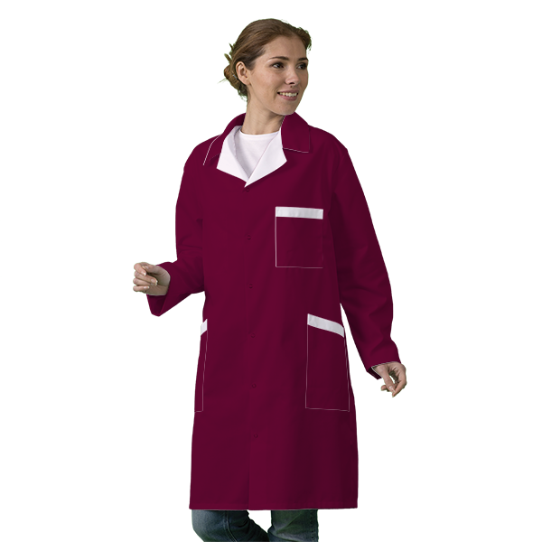 blouse-de-travail-personnalise-col-tailleur-manches-longues acheté - par Cecile - le 11-01-2019