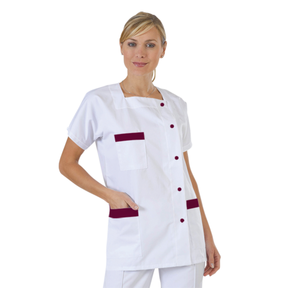 blouse-medicale-col-carre-a-personnaliser acheté - par Morgane - le 16-09-2018
