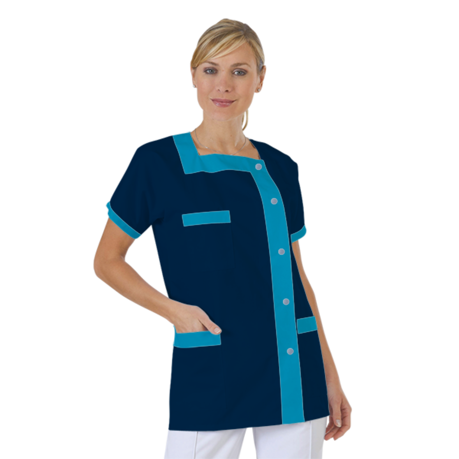 blouse-medicale-col-carre-a-personnaliser acheté - par Nina - le 13-12-2021