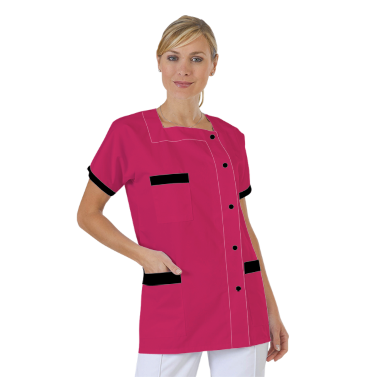 blouse-medicale-col-carre-a-personnaliser acheté - par Annick - le 14-01-2019