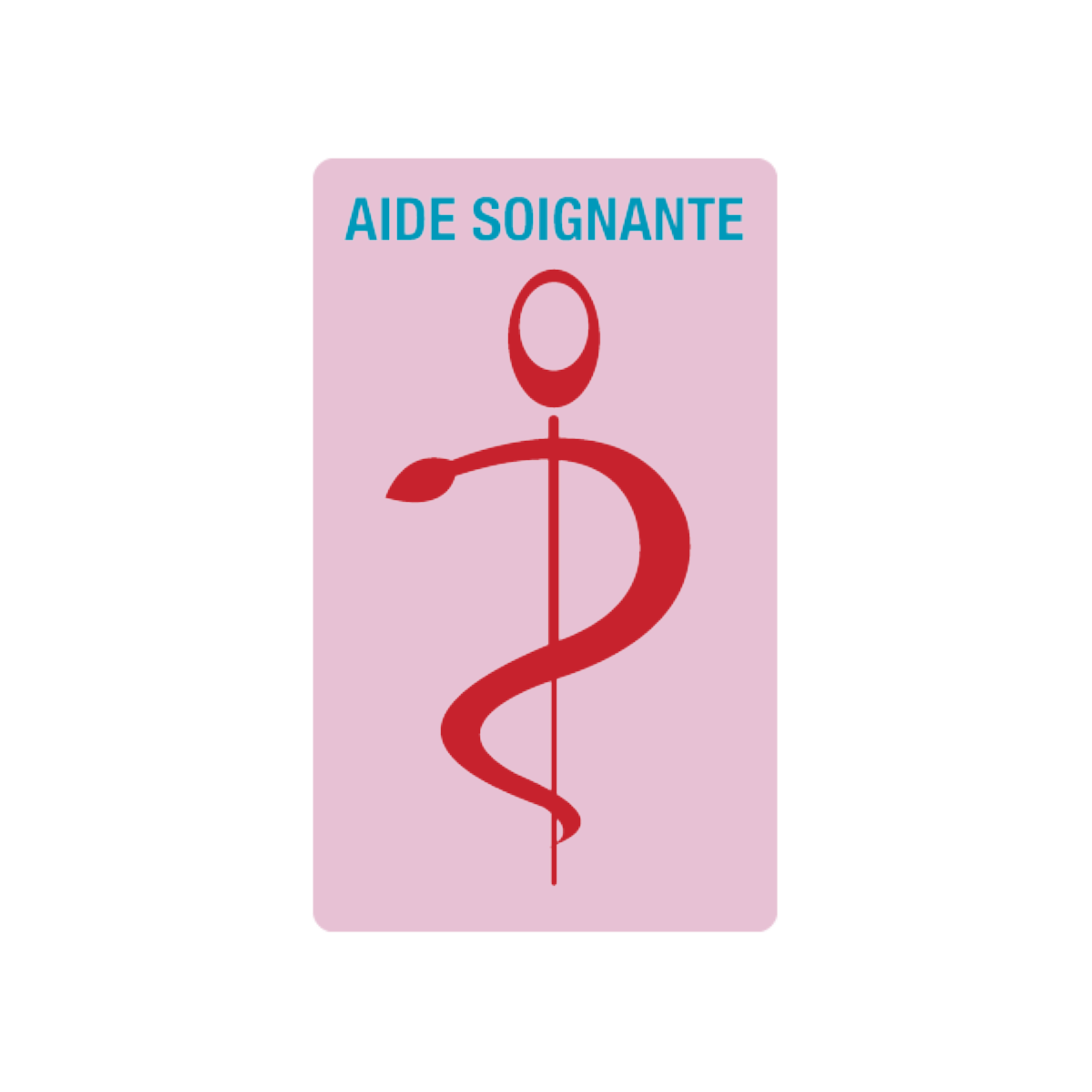 Caducée aide soignante personnalisable