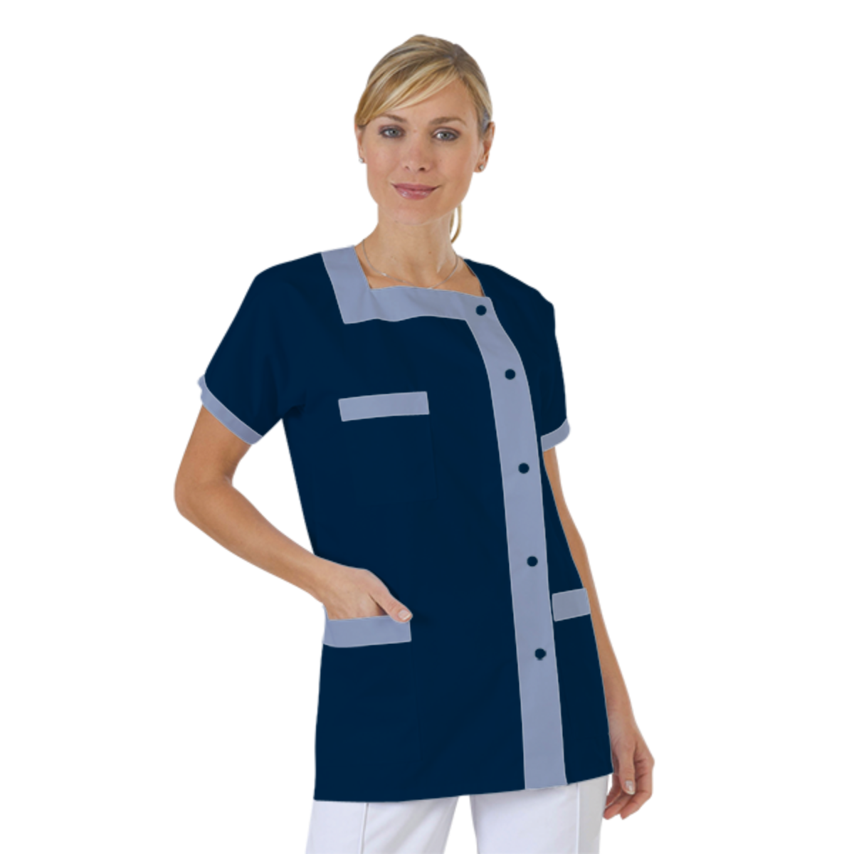 blouse-medicale-col-carre-a-personnaliser acheté - par Oriane - le 01-06-2021