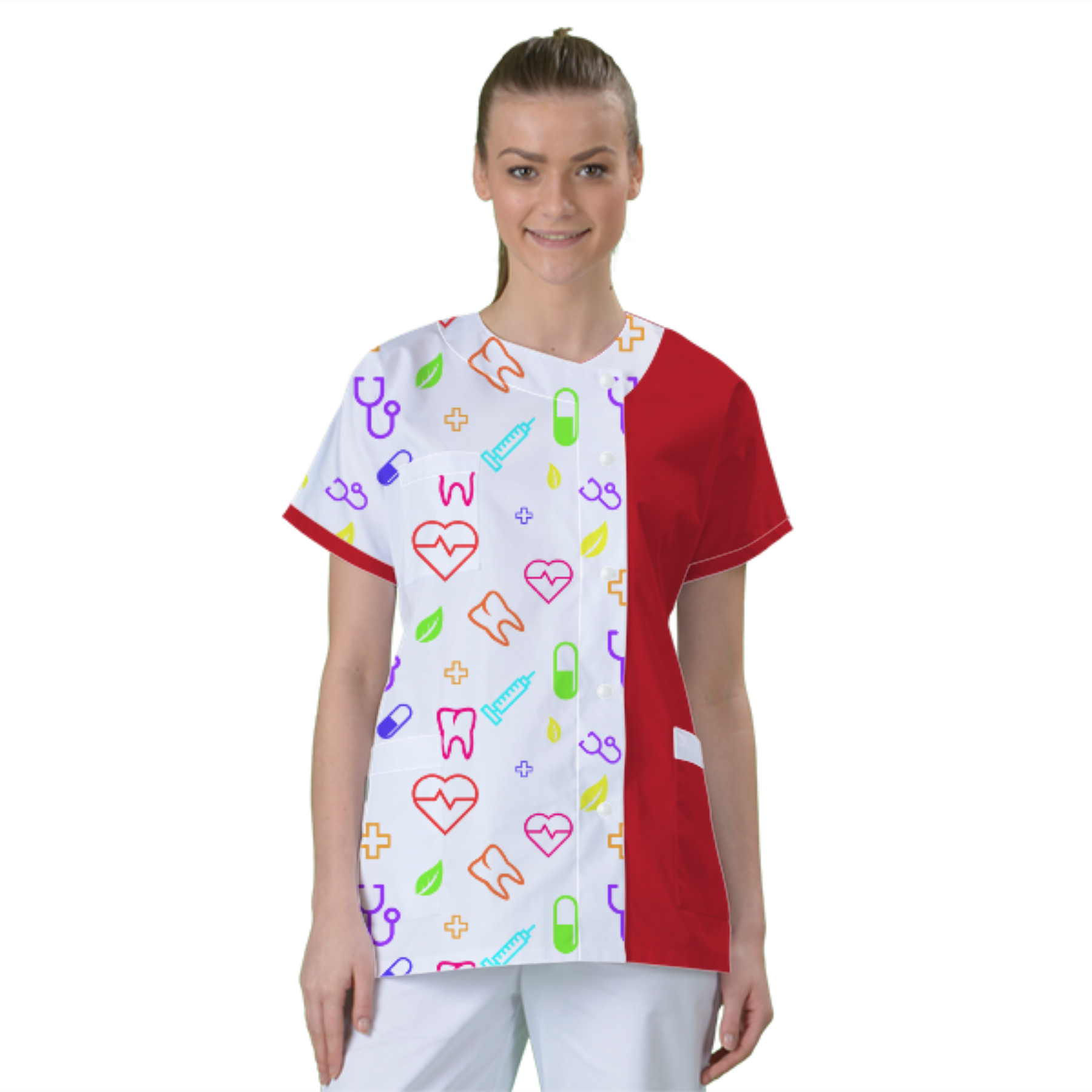 blouse-de-travail-personnalisee-tunique-medicale acheté - par Ophelie - le 15-01-2021