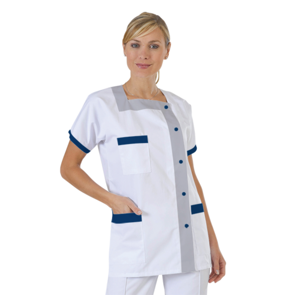 blouse-medicale-col-carre-a-personnaliser acheté - par Amandine - le 03-08-2018