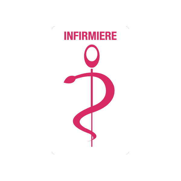 AIDE SOIGNANTE CADUCEE 9cm AUTOCOLLANT STICKER AB146