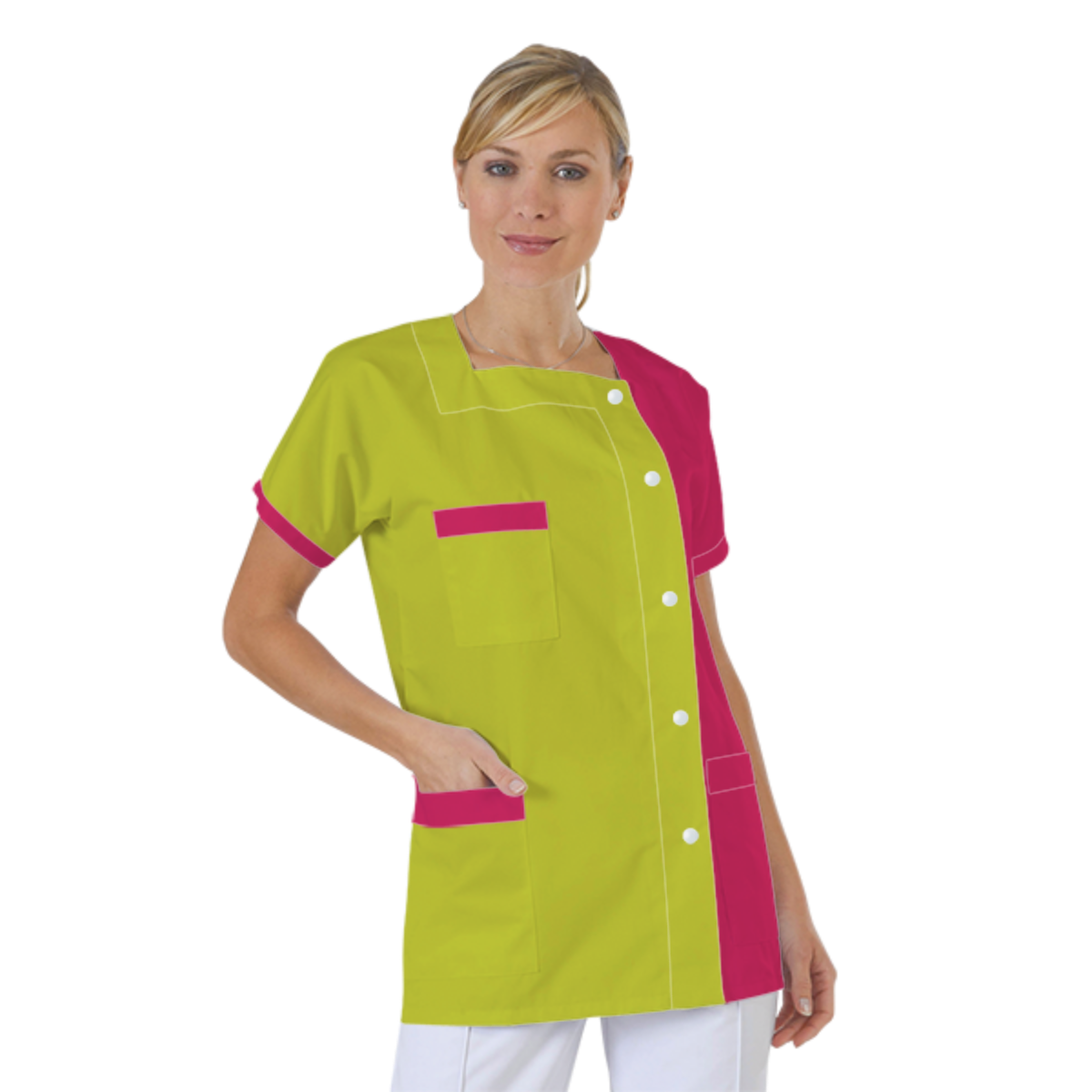 blouse-medicale-col-carre-a-personnaliser acheté - par Cayol - le 30-03-2018