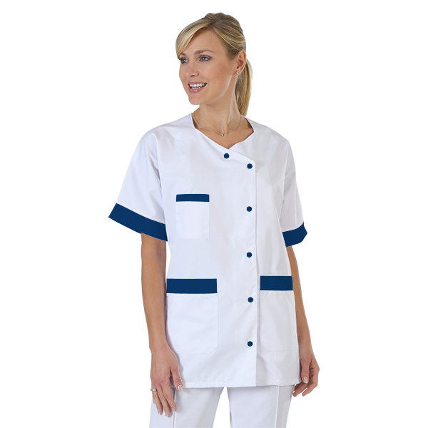blouse-infirmiere-personnalise-col-trapeze acheté - par claire - le 03-04-2023