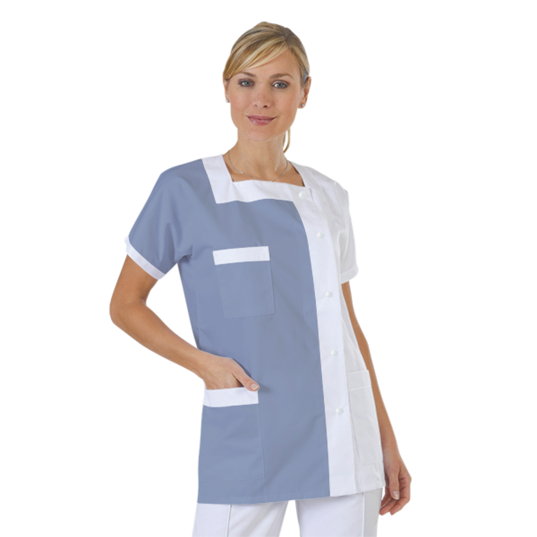 blouse-medicale-col-carre-a-personnaliser acheté - par Oceane  - le 08-04-2024