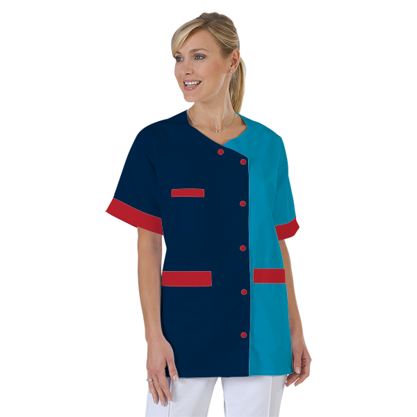 blouse-infirmiere-personnalise-col-trapeze acheté - par marie-claude - le 13-02-2017