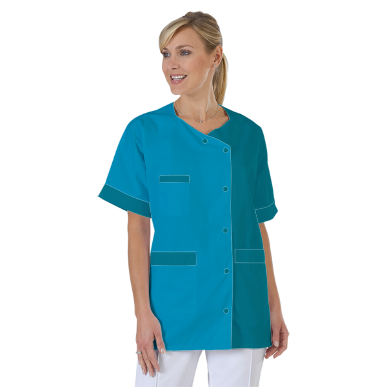 blouse-infirmiere-personnalise-col-trapeze acheté - par Framboiz  - le 01-04-2023
