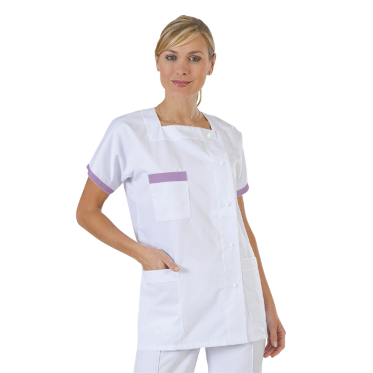 blouse-medicale-col-carre-a-personnaliser acheté - par Élodie - le 29-09-2018
