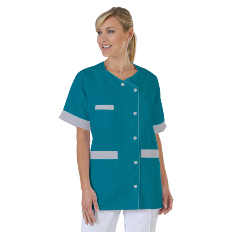 blouse-infirmiere-personnalise-col-trapeze acheté - par Mélissa - le 31-08-2023