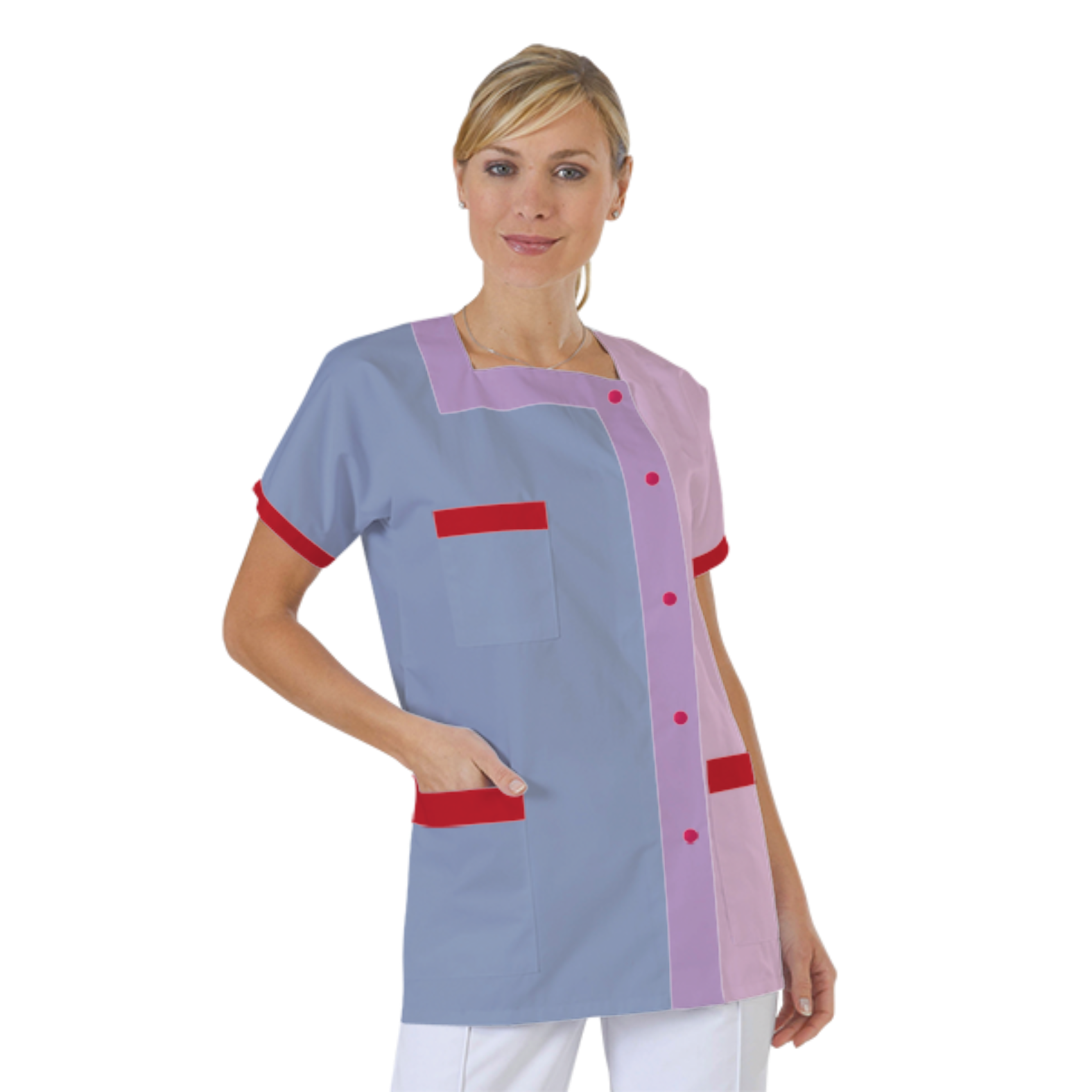 blouse-medicale-col-carre-a-personnaliser acheté - par Manon  - le 26-01-2023