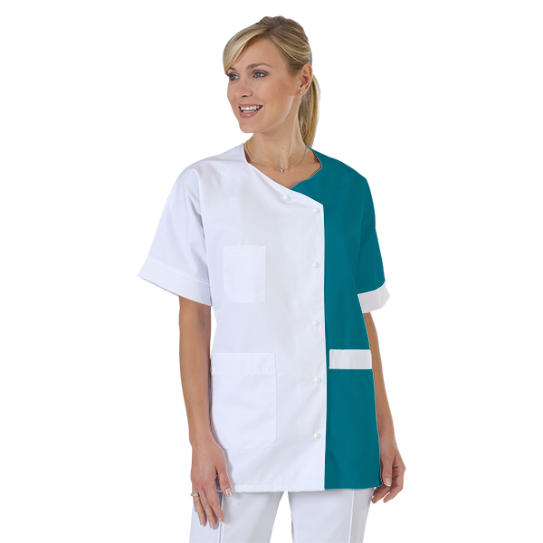 blouse-infirmiere-personnalise-col-trapeze acheté - par Johanna  - le 15-09-2025