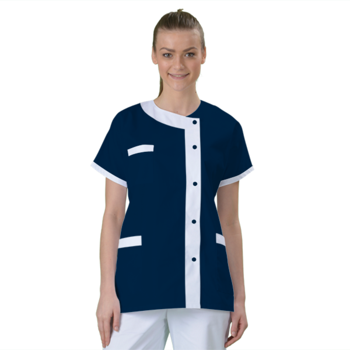 blouse-medicale-col-carre-a-personnaliser acheté - par Francoise - le 19-02-2023